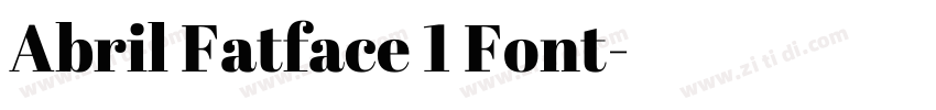 Abril Fatface 1 Font字体转换